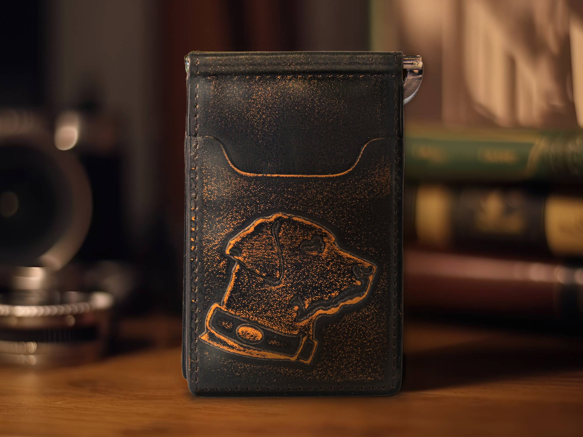 Lab Burnished Leather Front Pocket Clip Wallet