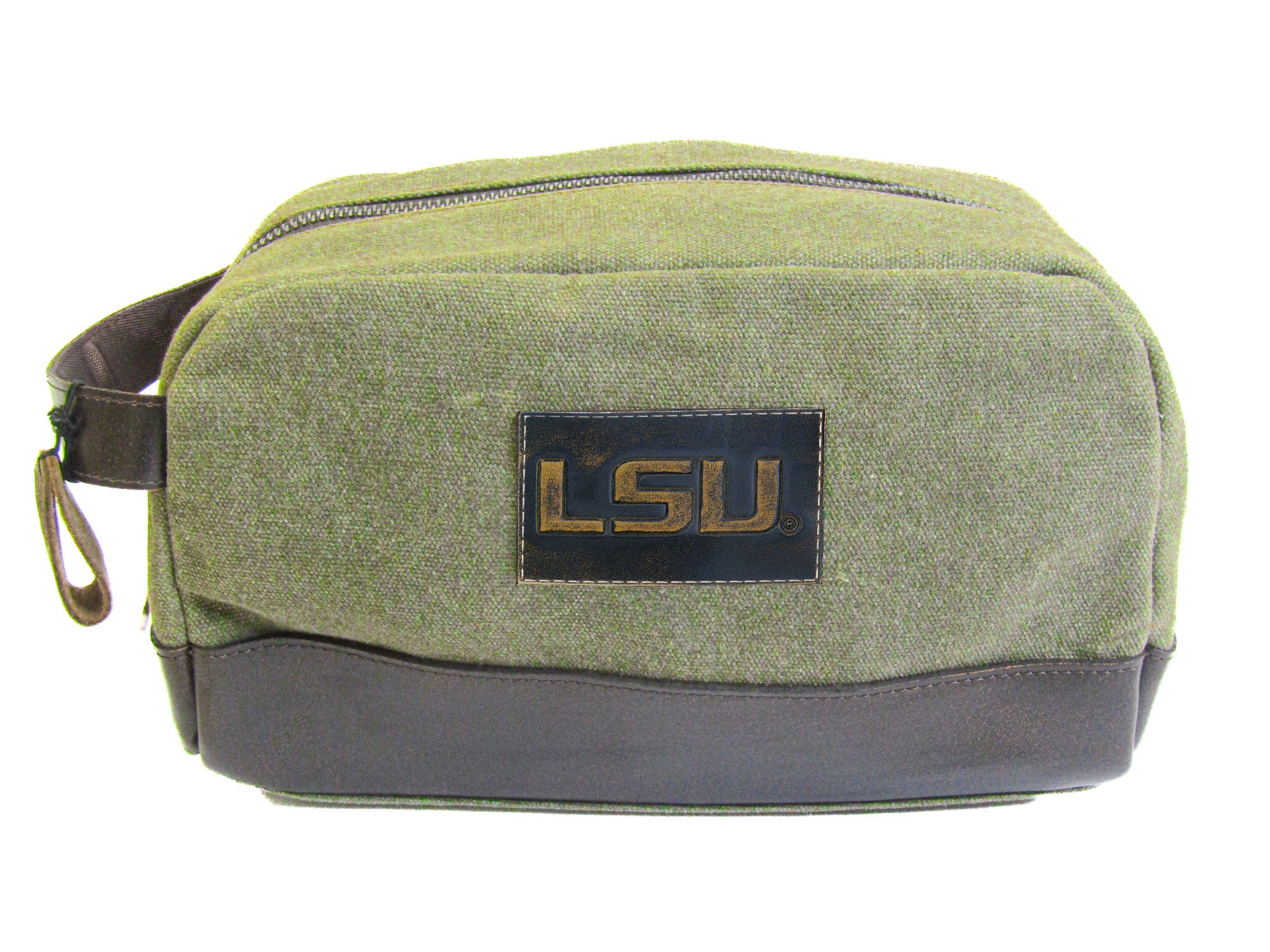 LSU Tigers Waxed Canvas Toiletry Dopp Bag