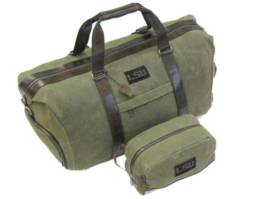 LSU Tigers Waxed Canvas Weekender Bag