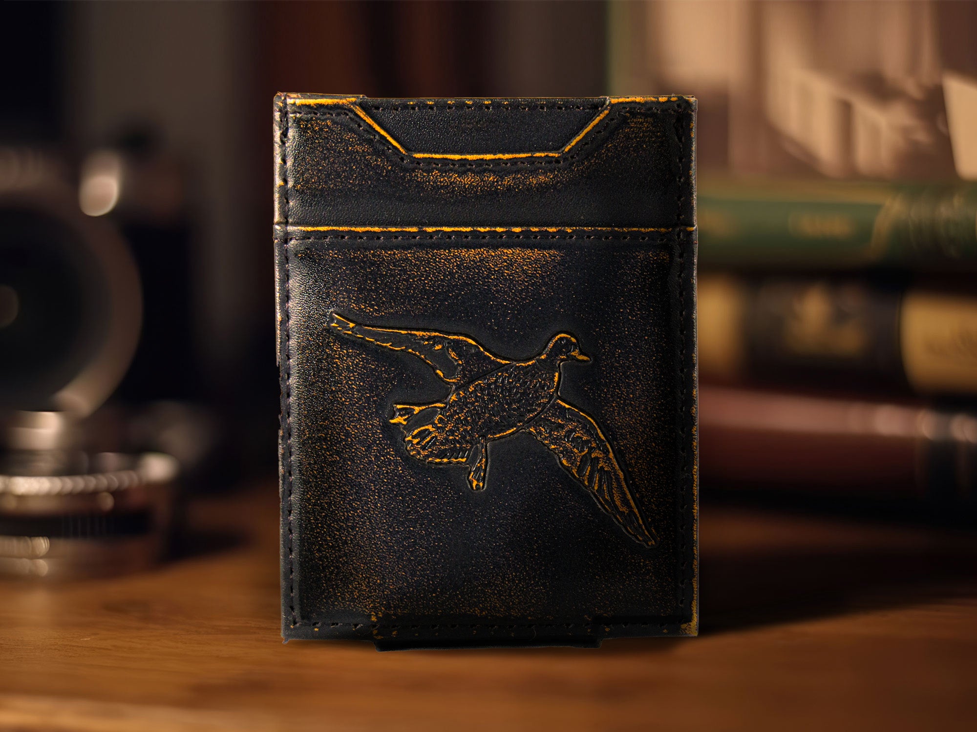 Mallard Burnished Leather Magnetic Front Pocket Wallet