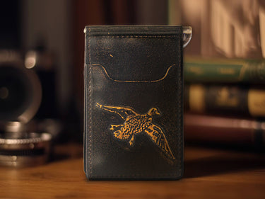 Mallard Burnished Leather Front Pocket Clip Wallet