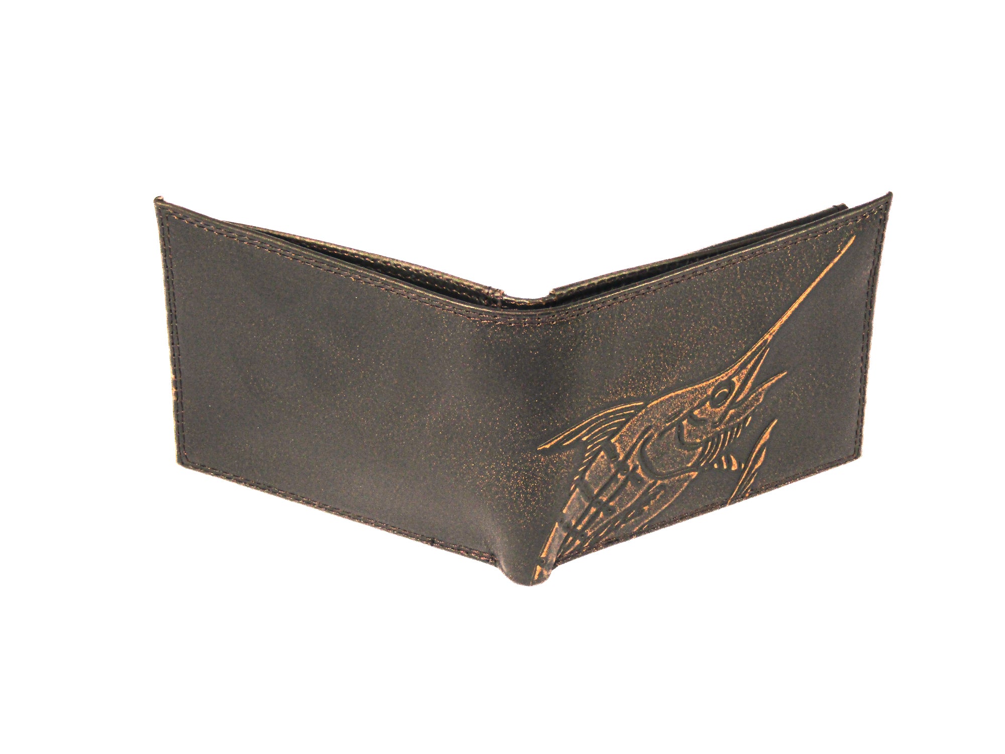 Marlin Burnished Leather Bifold Wallet