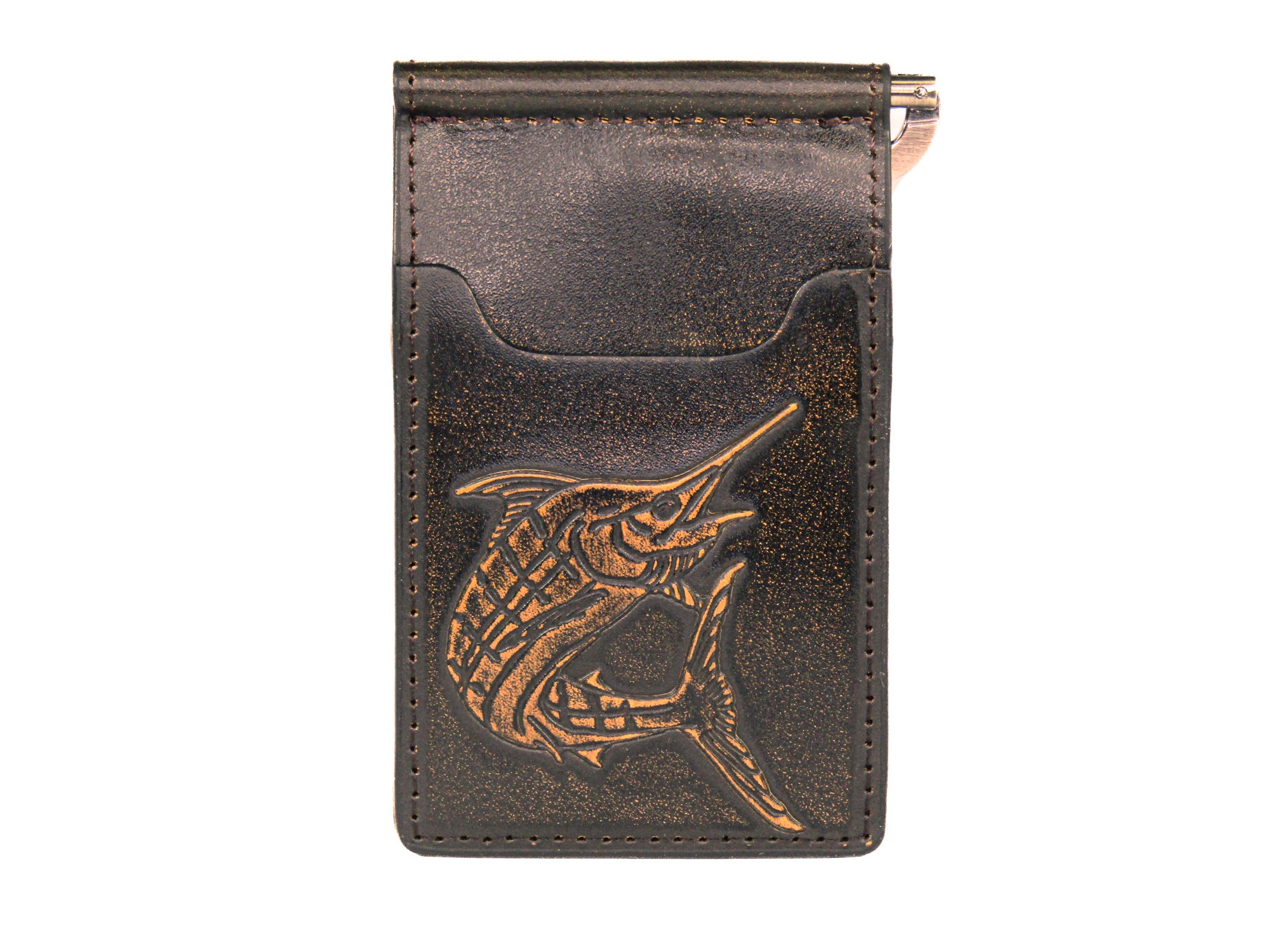 Marlin Burnished Leather Front Pocket Clip Wallet