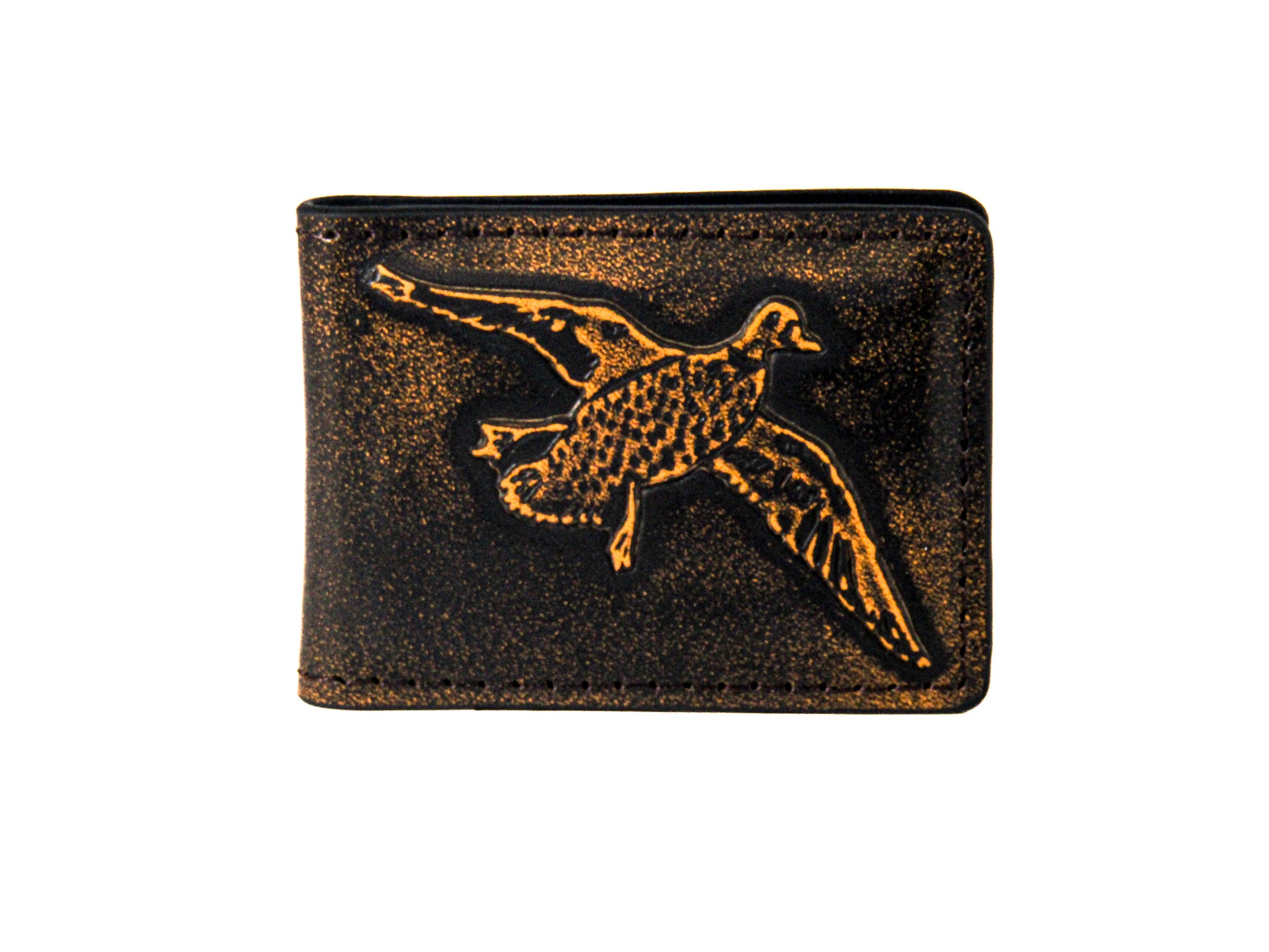 Mallard Burnished Leather Money Clip