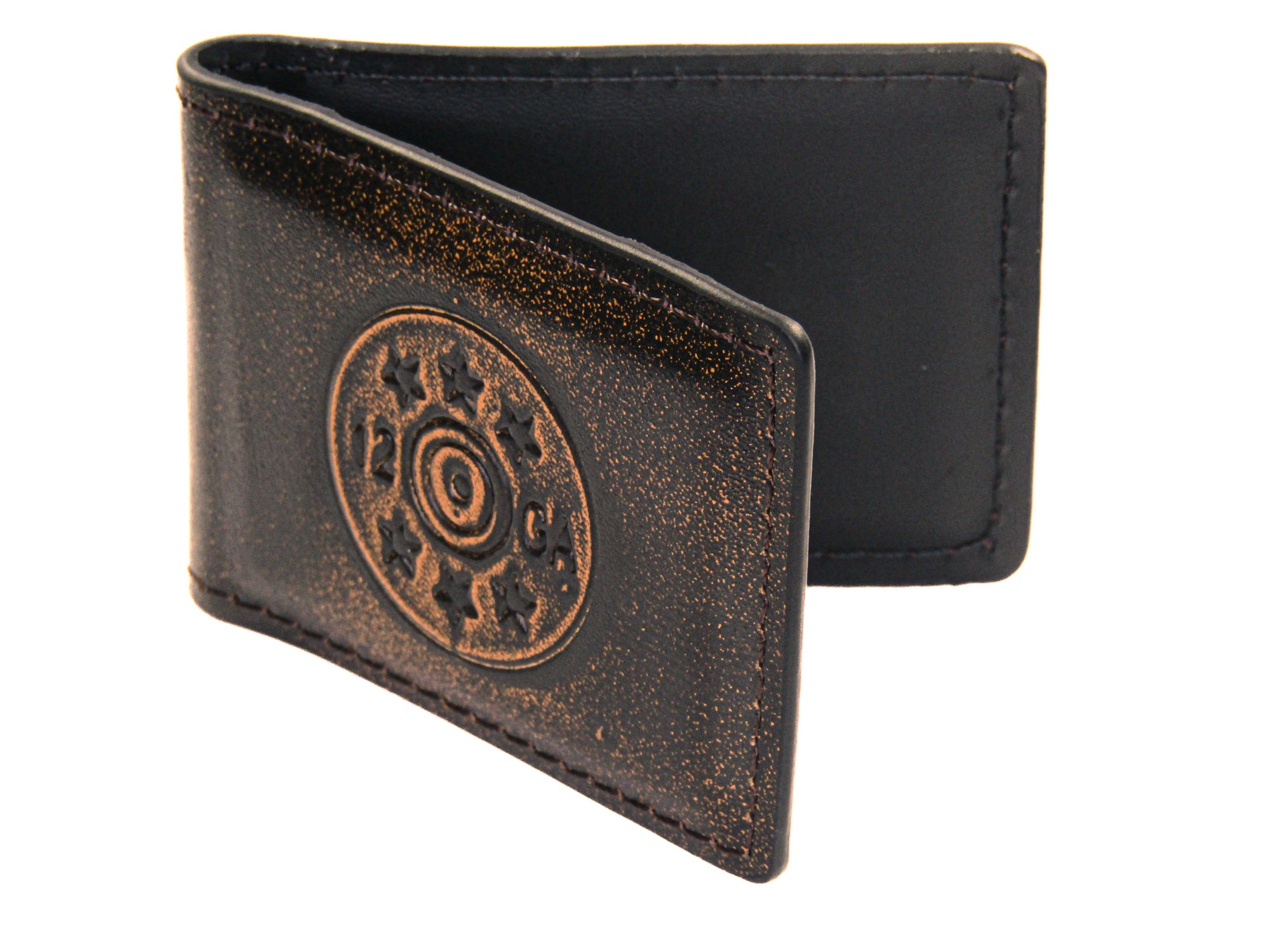 Shotshell Burnished Leather Money Clip