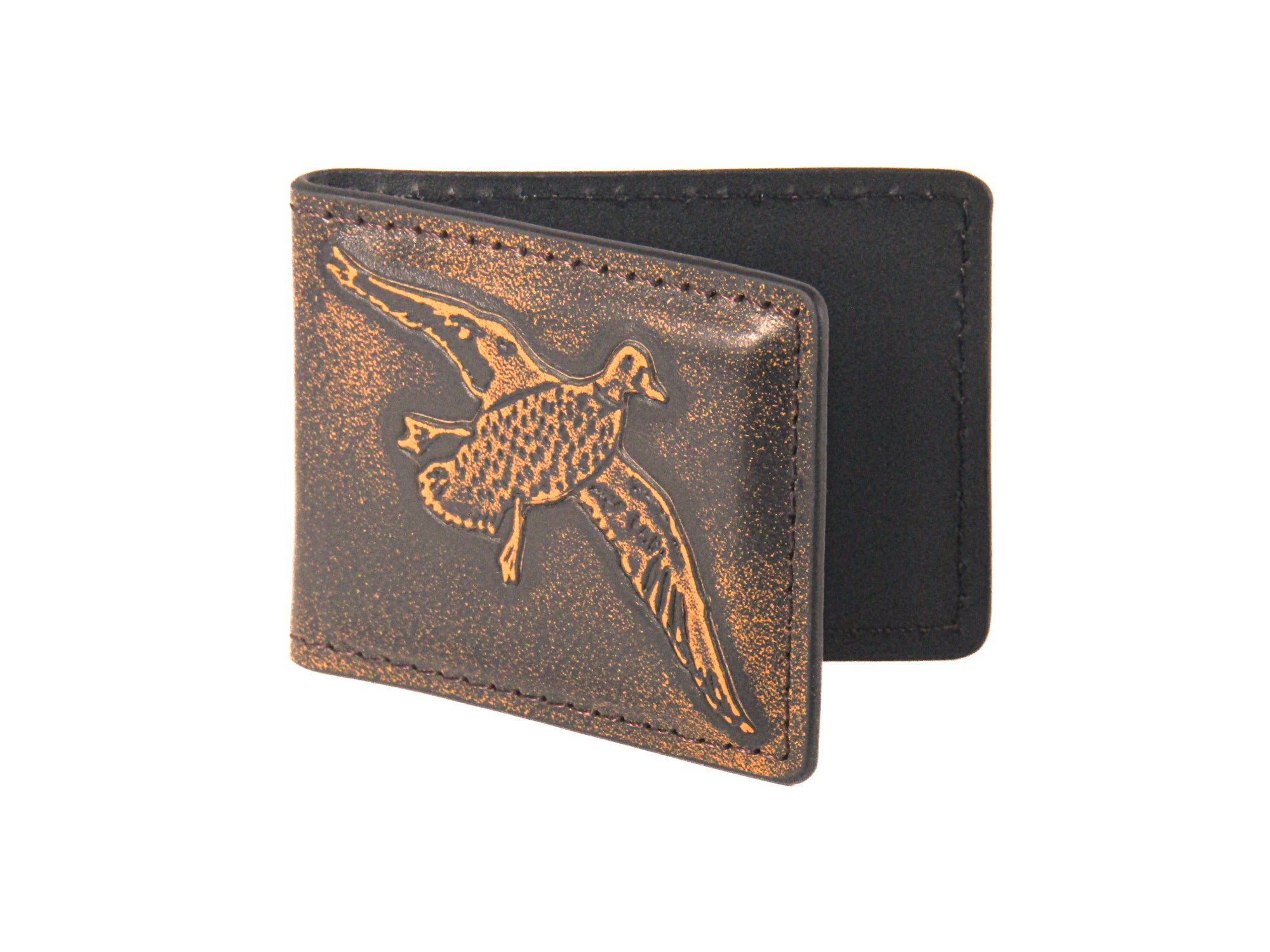 Mallard Burnished Leather Money Clip