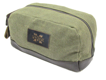 Mississippi State Bulldogs Waxed Canvas Toiletry Dopp Bag