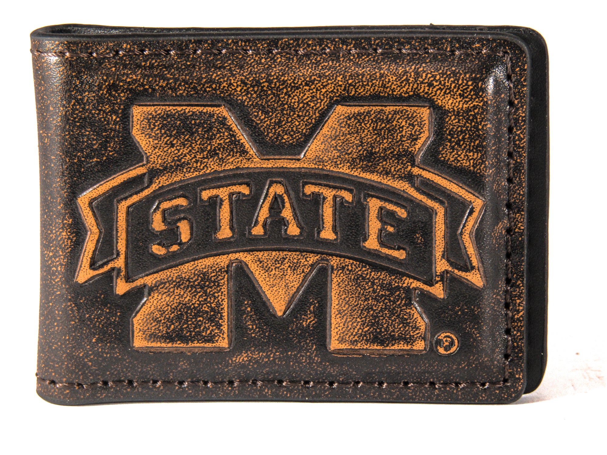 Mississippi State Bulldogs Burnished Leather Money Clip