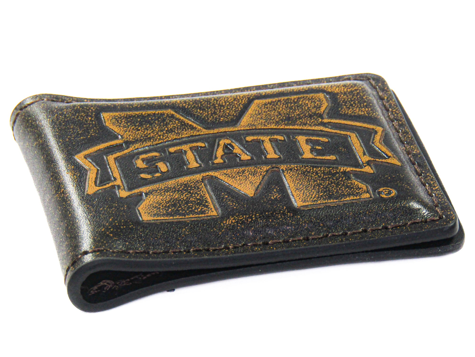 Mississippi State Bulldogs Burnished Leather Money Clip