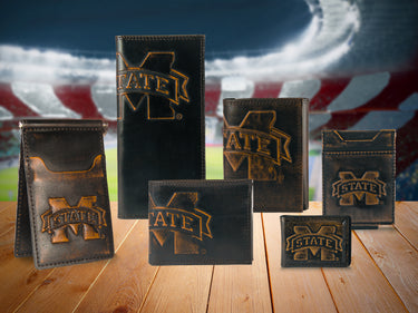 Mississippi State Bulldogs Burnished Leather Bifold Wallet