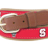 NC State Wolfpack Ribbon Belts NCS-BTR4RD-BUF