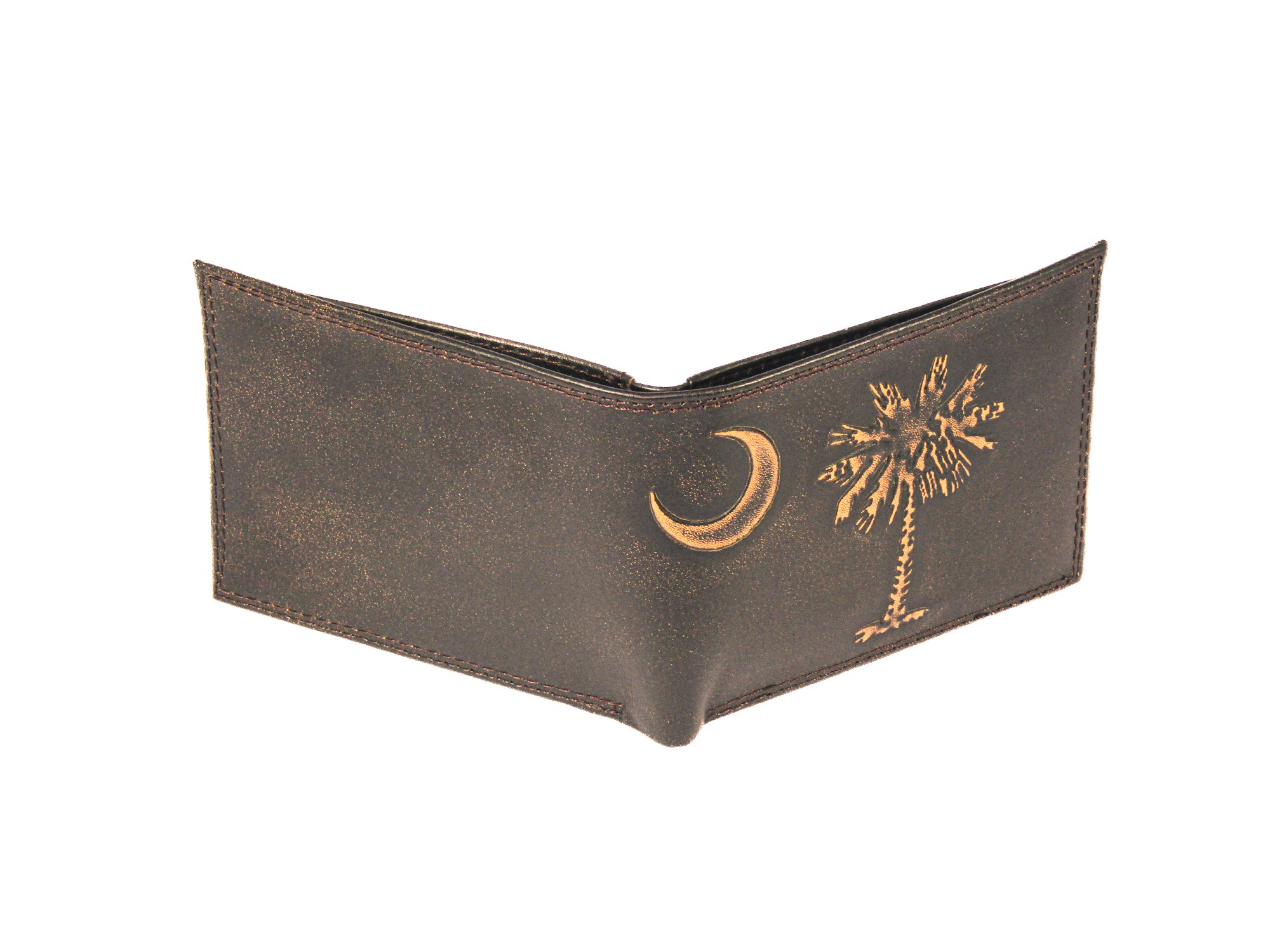 SC Palmetto Burnished Leather Bifold Wallet