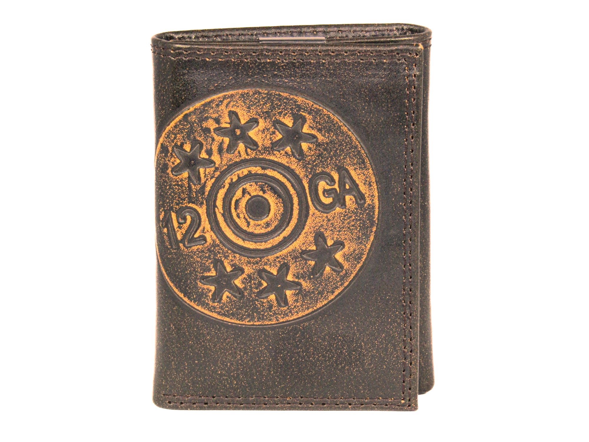 Shotshell Burnished Leather Trifold Wallet – Zep-Pro Shop