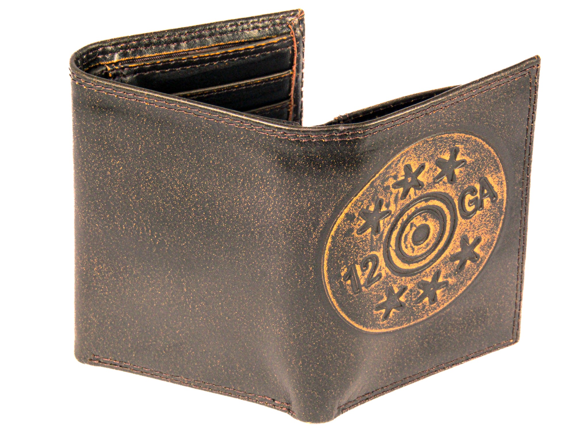 Shotshell Burnished Leather Trifold Wallet – Zep-Pro Shop