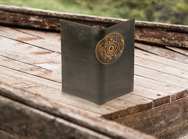 Shotshell Burnished Leather Secretary Wallet