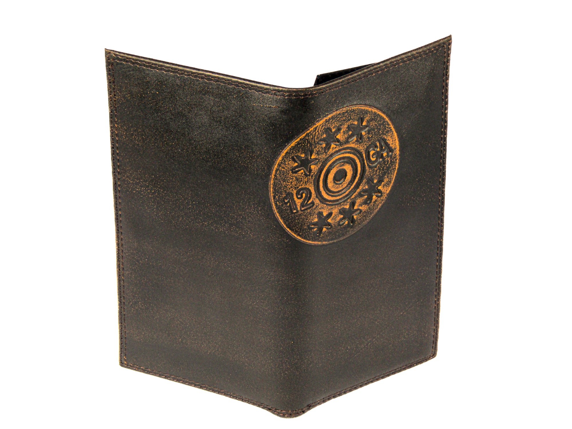 Shotshell Burnished Leather Secretary Wallet