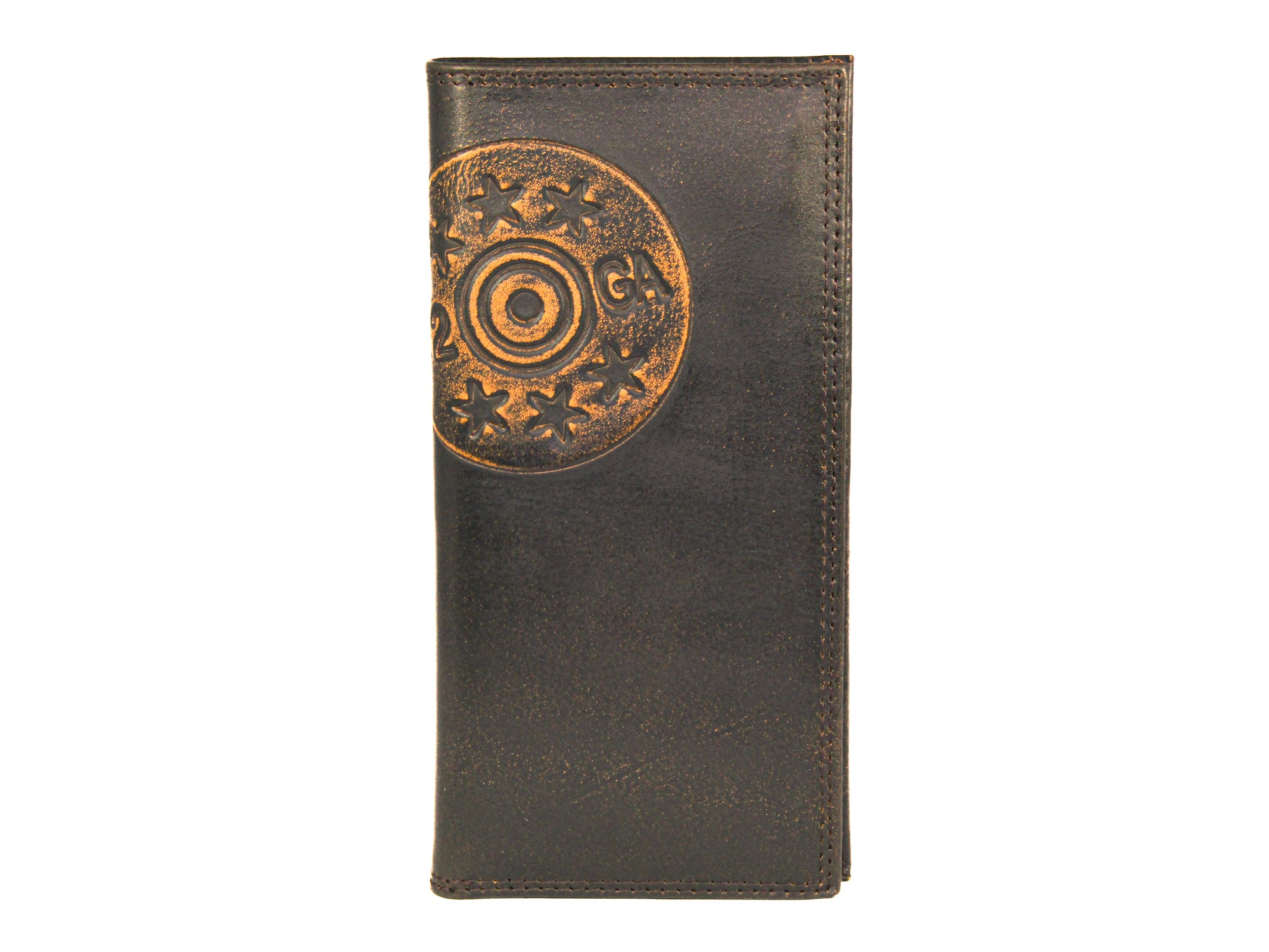 Shotshell Burnished Leather Secretary Wallet