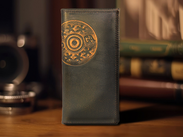 Shotshell Burnished Leather Secretary Wallet