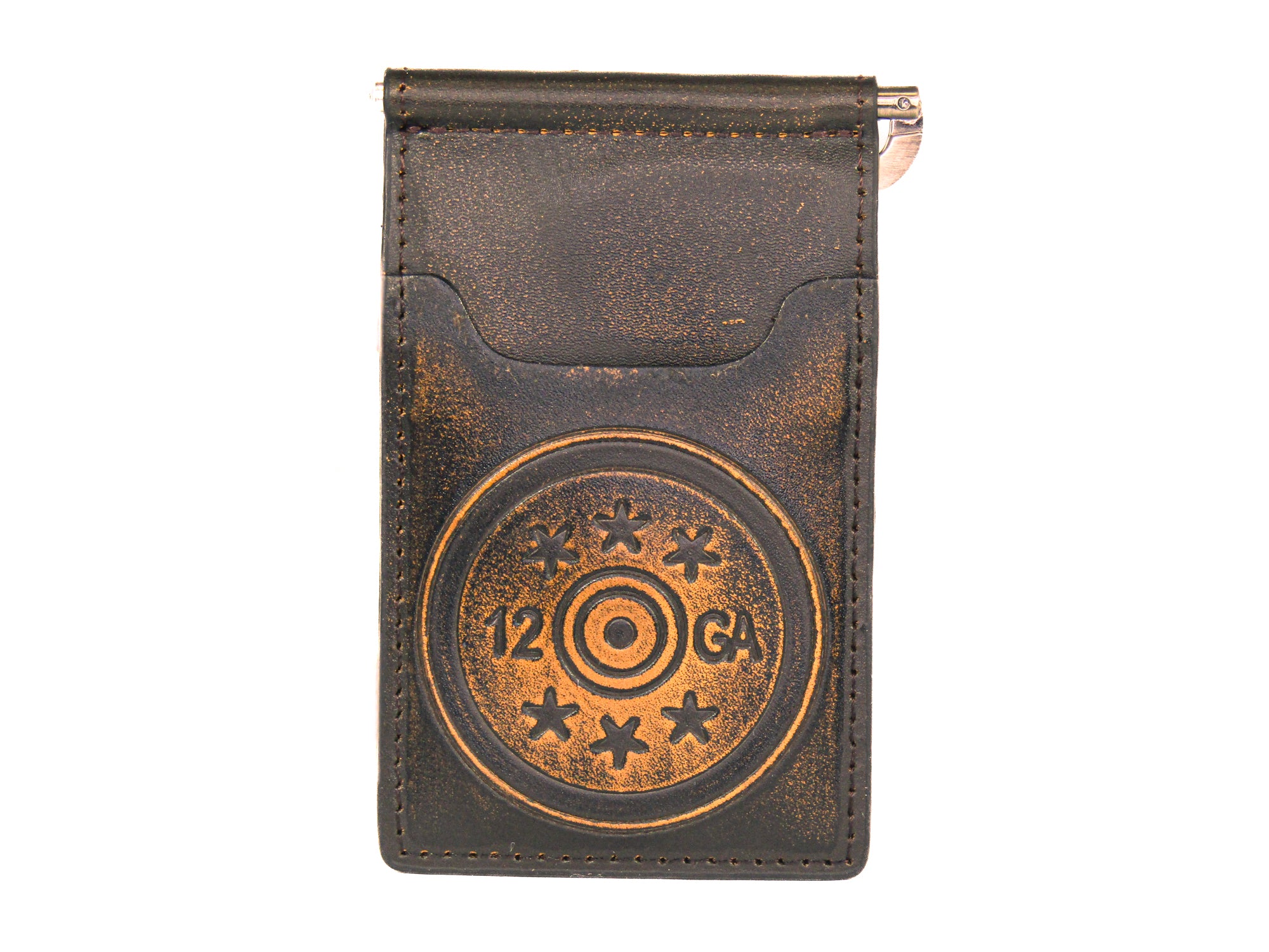 Shotshell Burnished Leather Front Pocket Clip Wallet