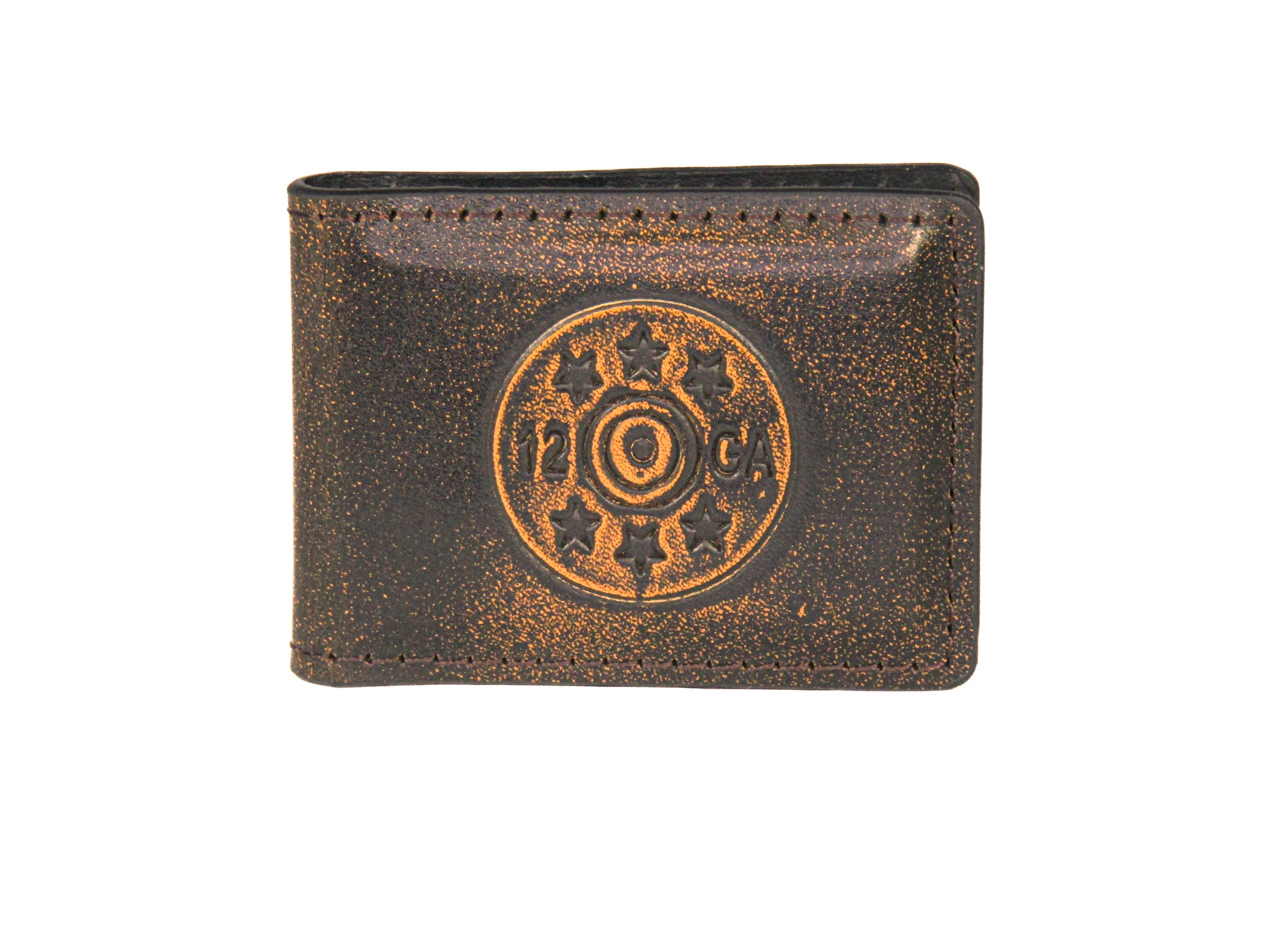 Shotshell Burnished Leather Money Clip