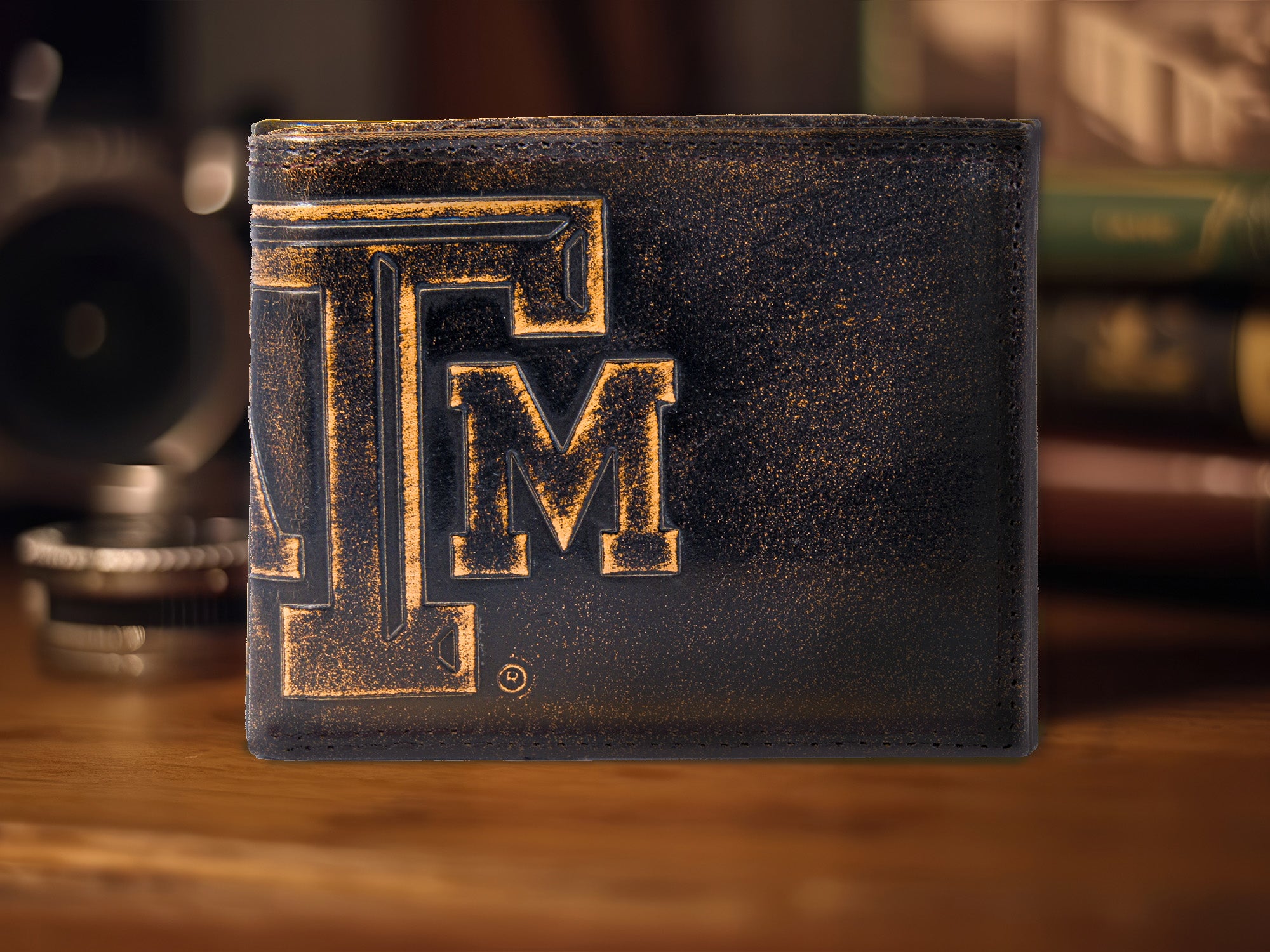 Texas A&M Aggies Burnished Leather Bifold Wallet