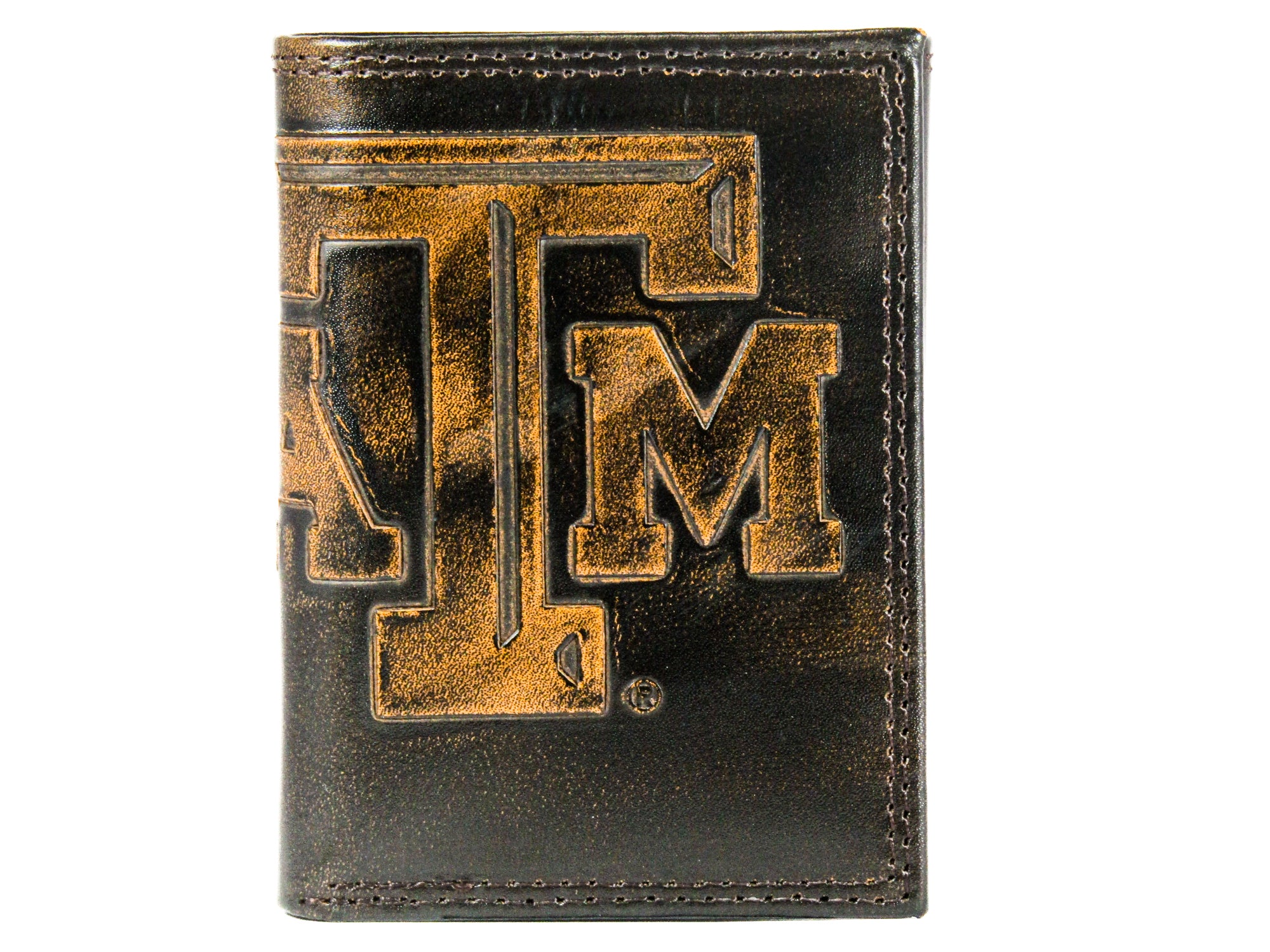 Texas A&M Aggies Burnished Leather Trifold Wallet