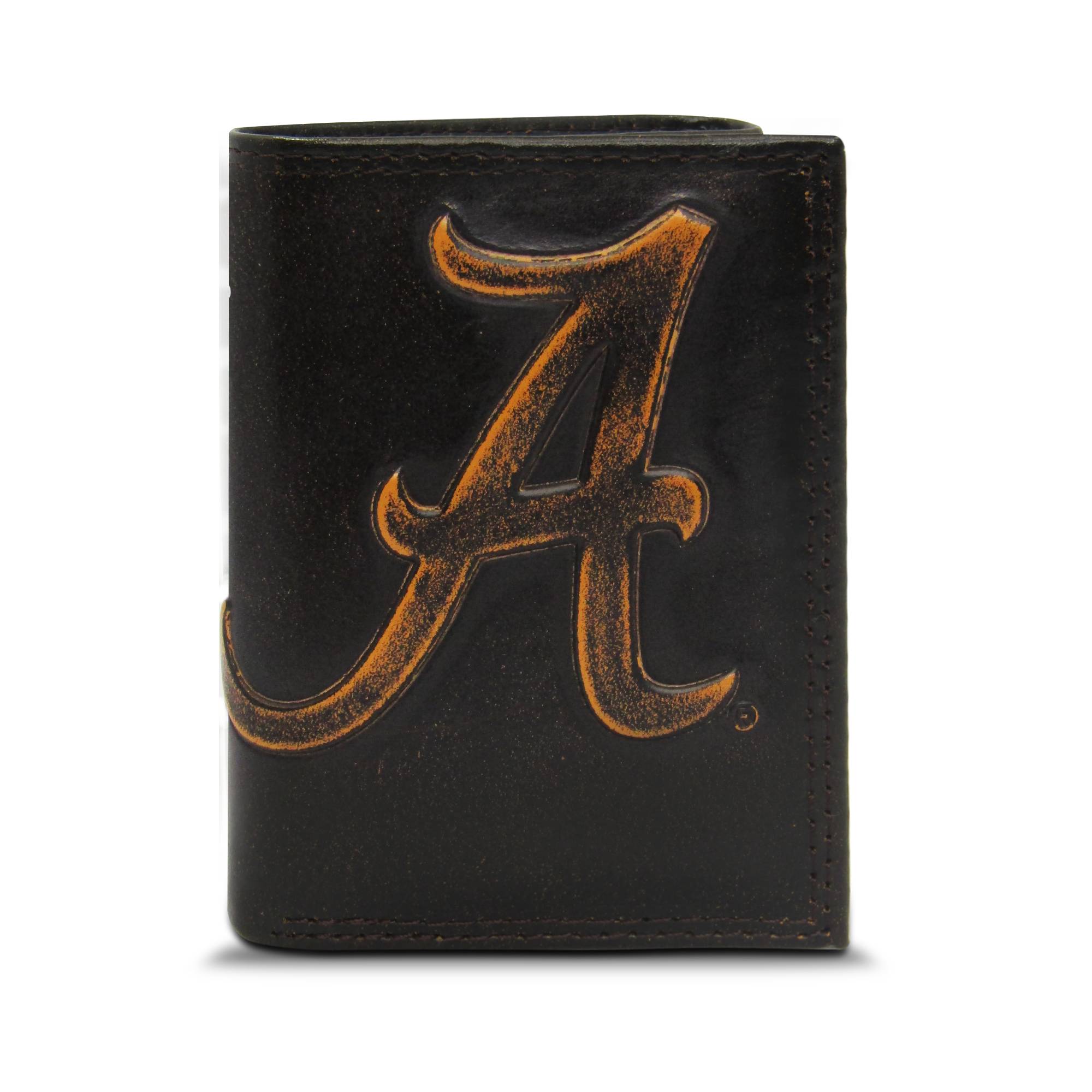Alabama Crimson Tide Burnished Leather Trifold Wallet