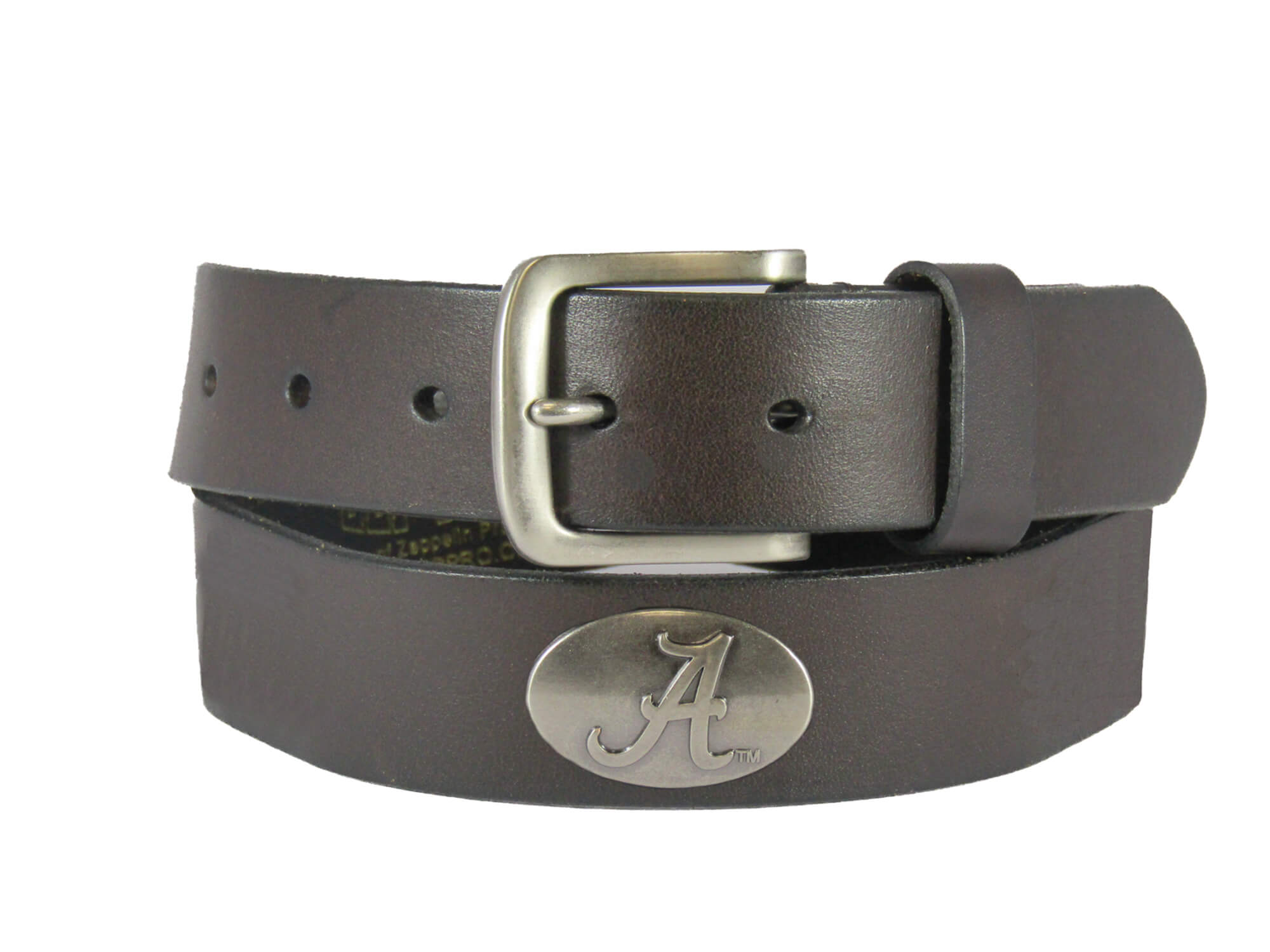 Alabama Crimson Tide Men's Collegiate Brown Leather Concho Belt.