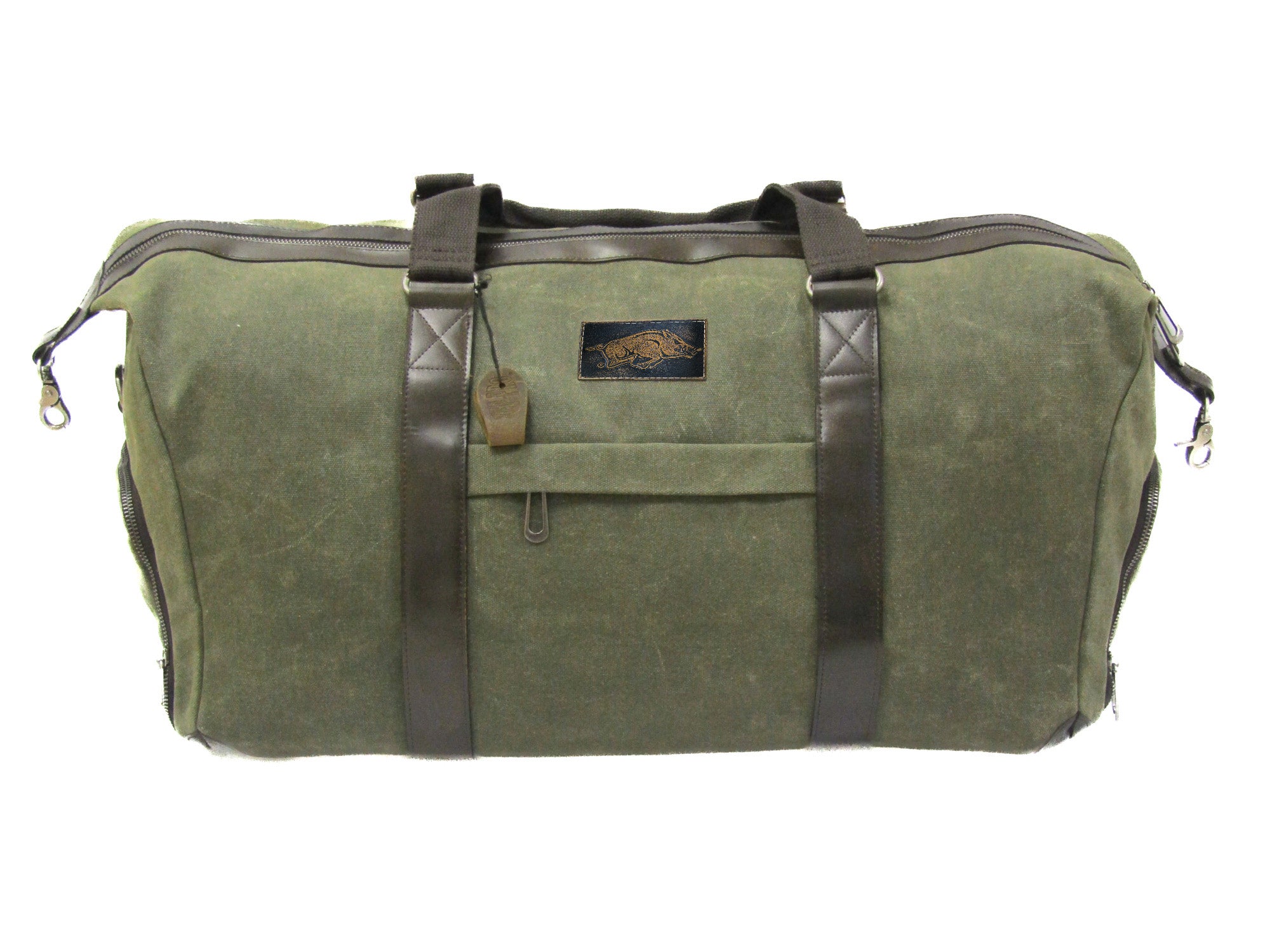 Arkansas Razorbacks Waxed Canvas Weekender Bag