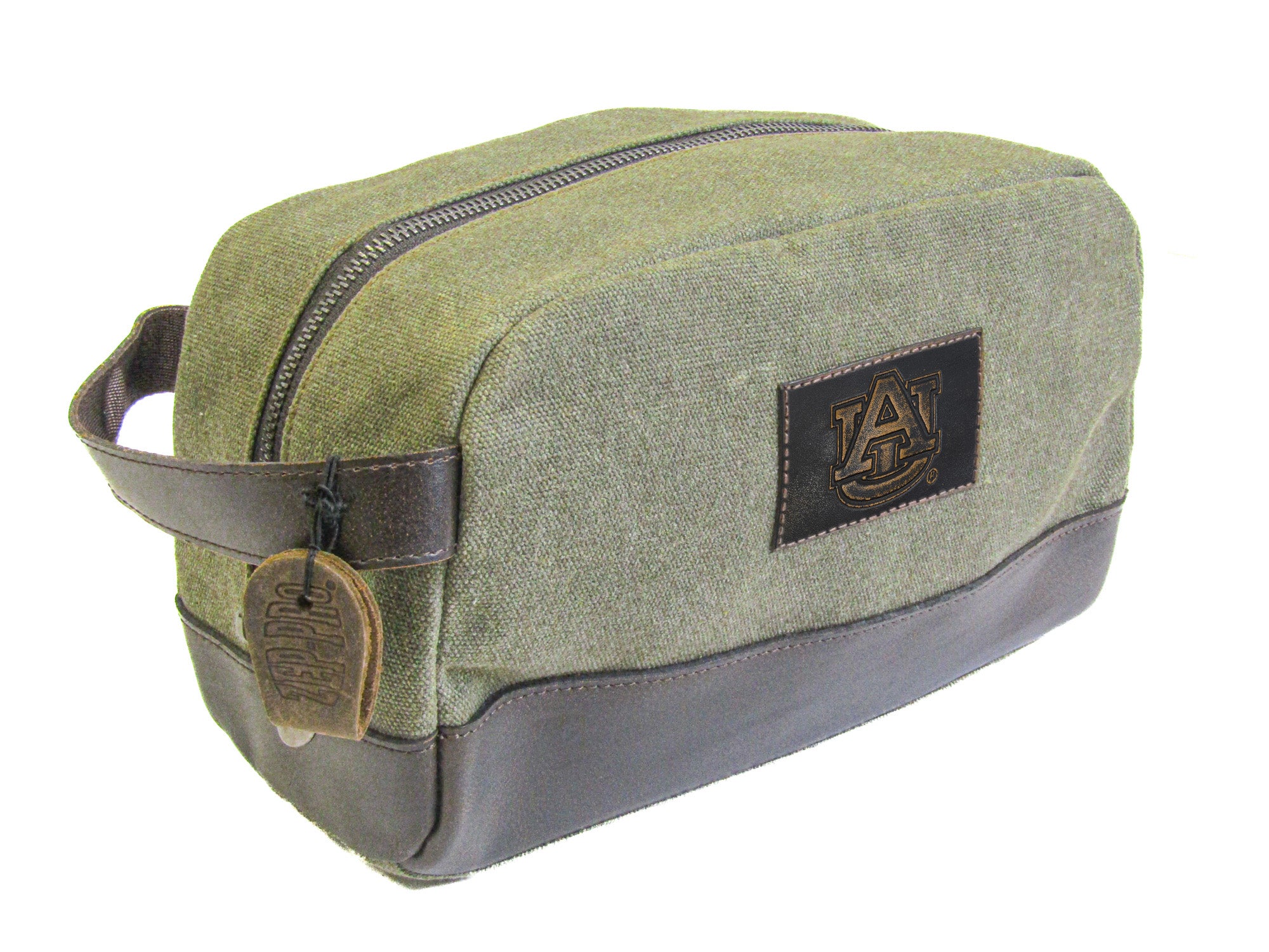 Auburn Tigers Waxed Canvas Toiletry Dopp Bag