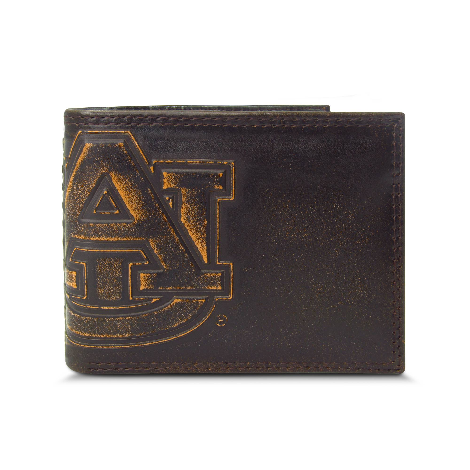 Auburn Tigers Burnished Leather Bifold Wallet