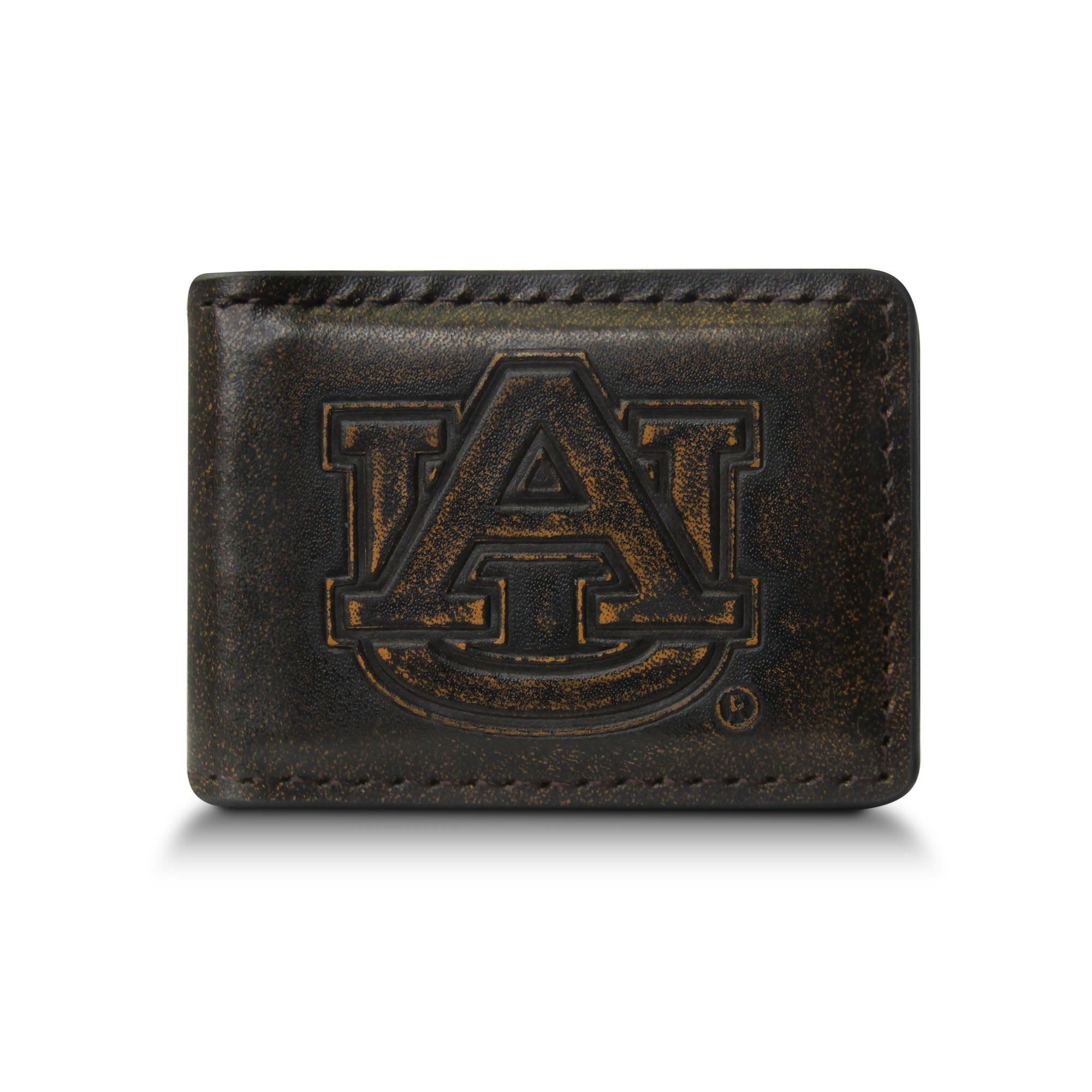 Auburn Tigers Burnished Leather Money Clip