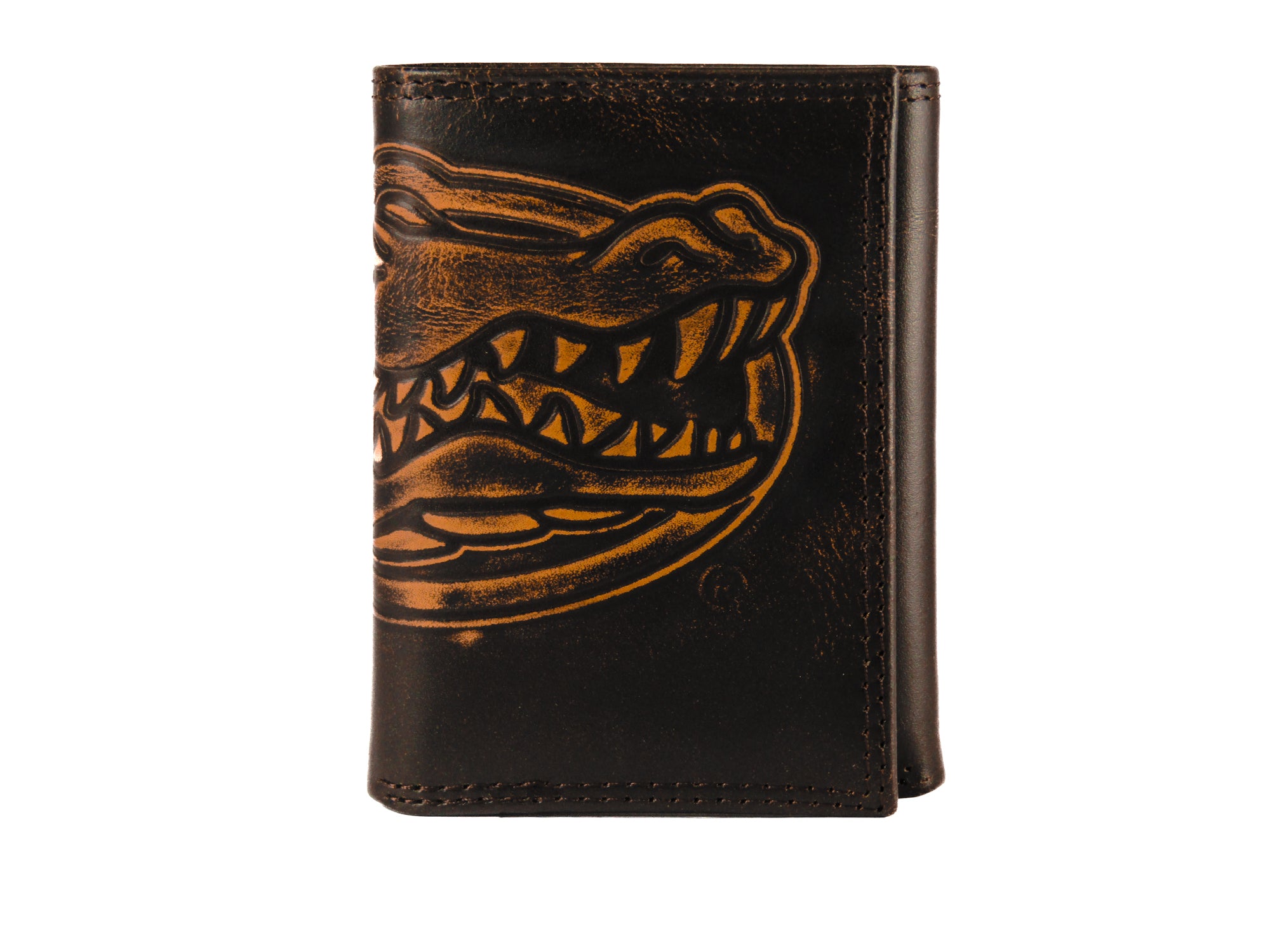 Florida Gators Burnished Leather Trifold Wallet