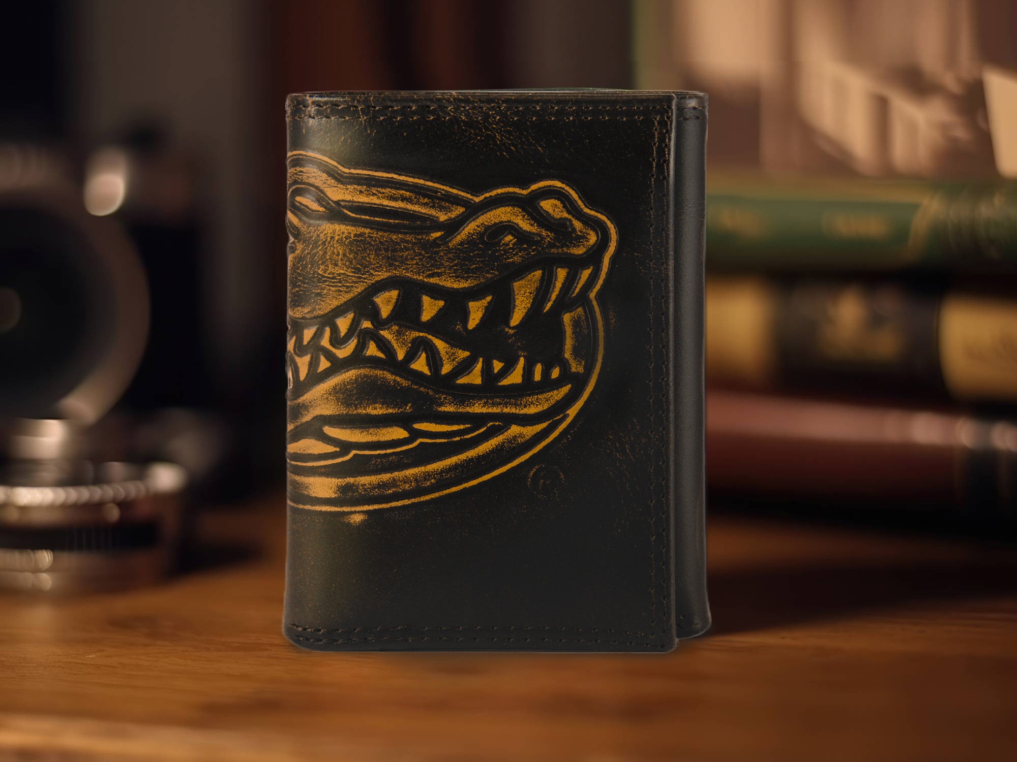 Florida Gators Burnished Leather Trifold Wallet