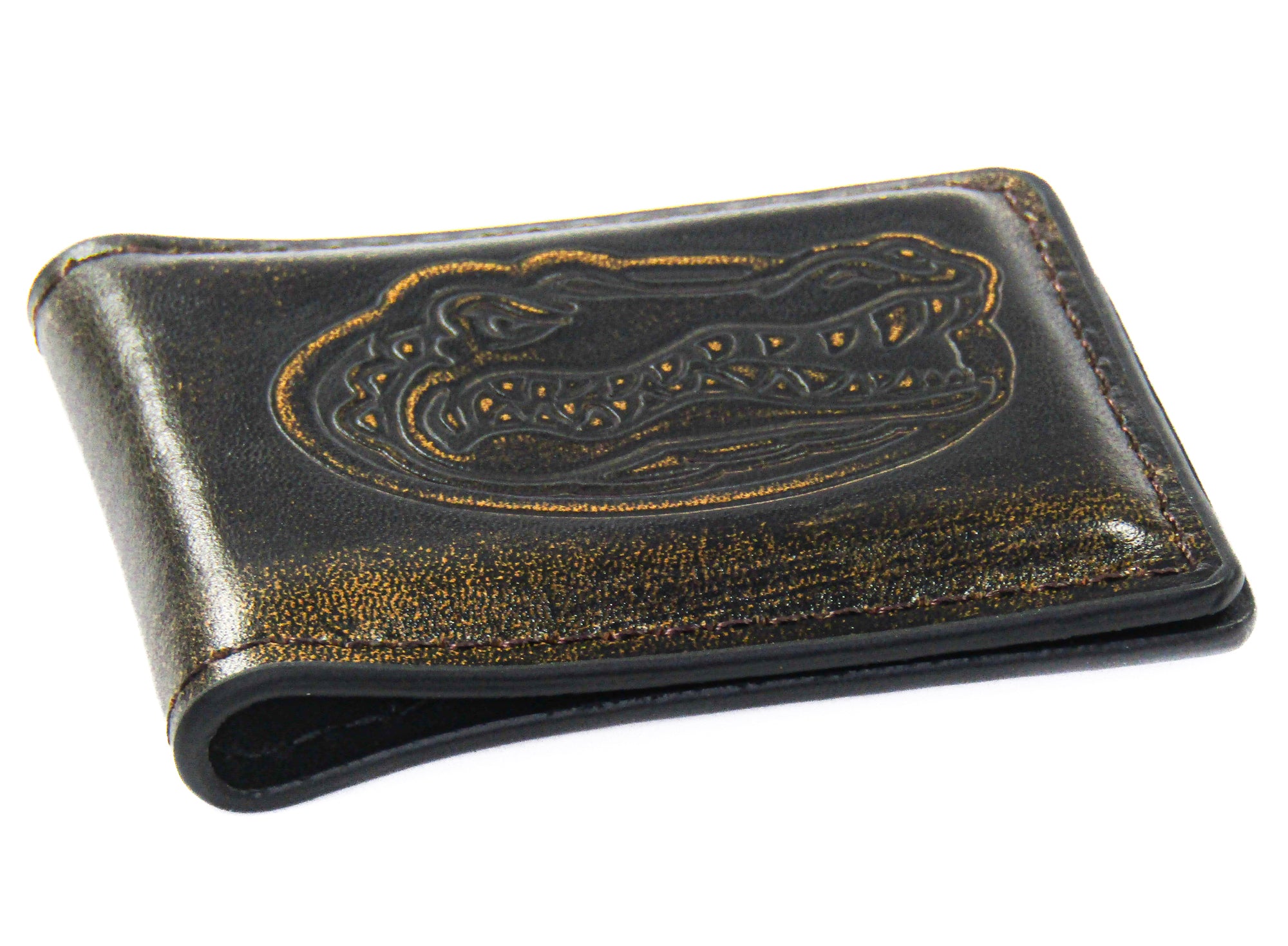 Florida Gators Burnished Leather Money Clip