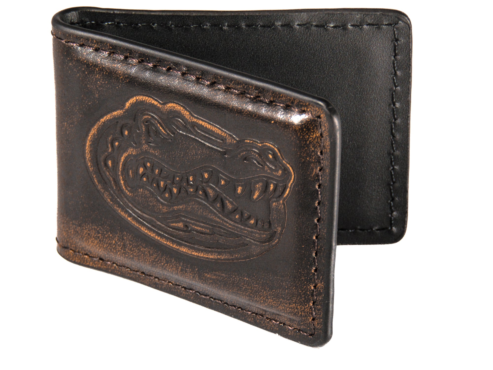 Florida Gators Burnished Leather Money Clip