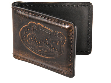 Florida Gators Burnished Leather Money Clip