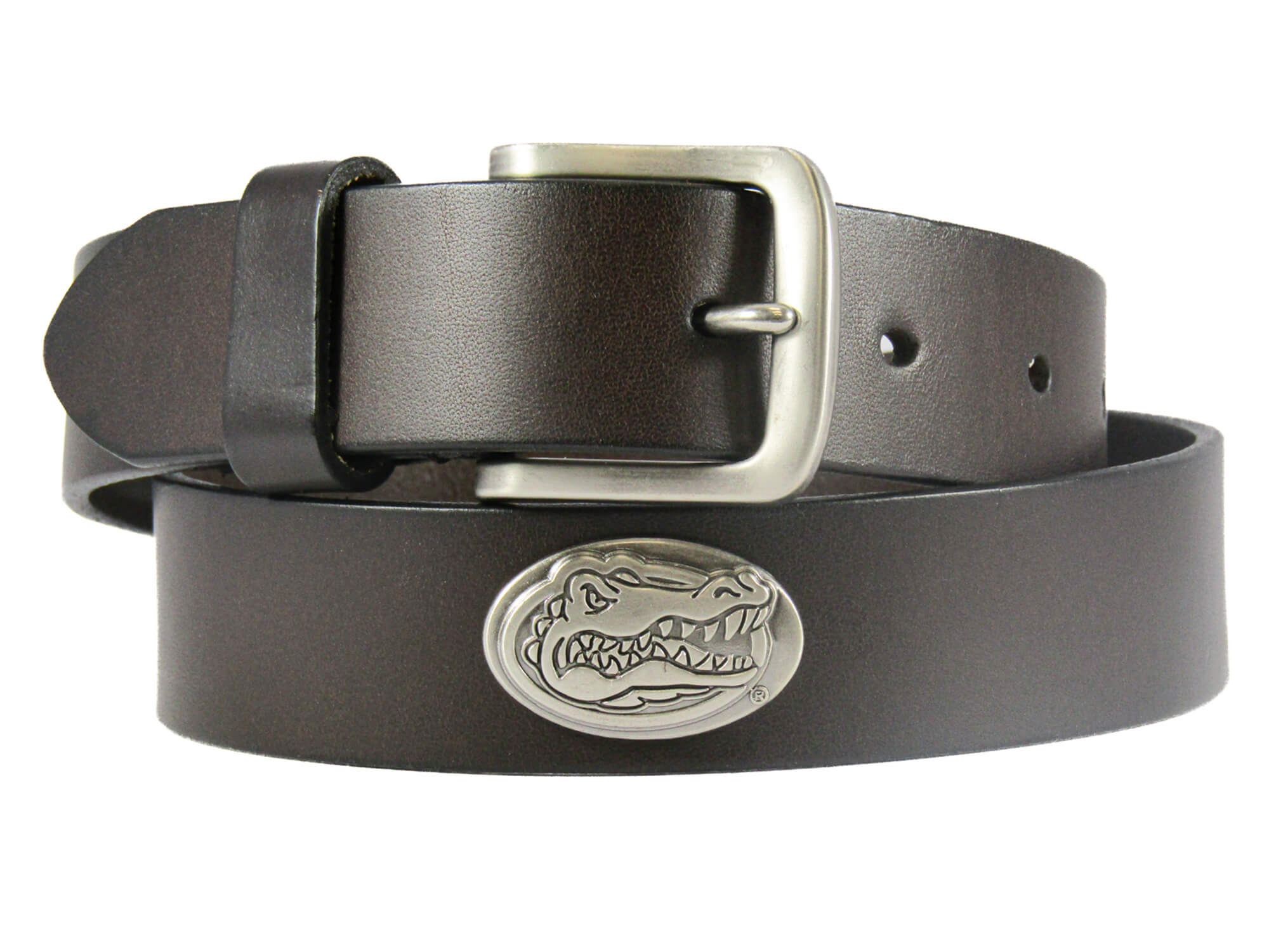 Florida Gators Men's Collegiate Brown Leather Concho Belt.