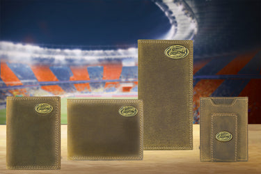 Florida Gators Vintage Tan Leather Magnetic Front Pocket Wallet