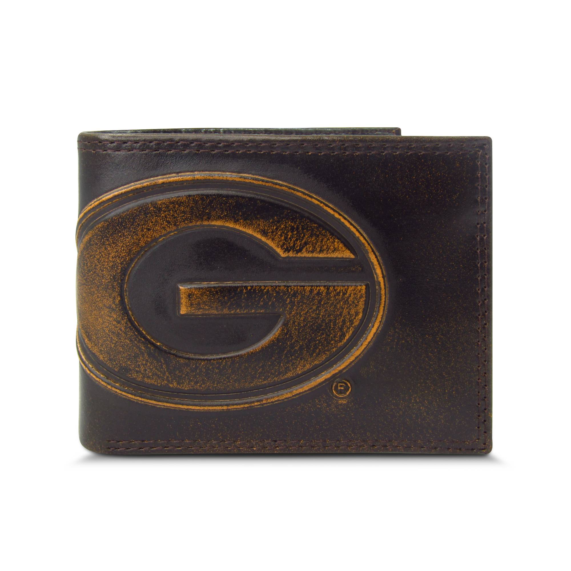 Georgia Bulldogs Burnished Leather Bifold Wallet