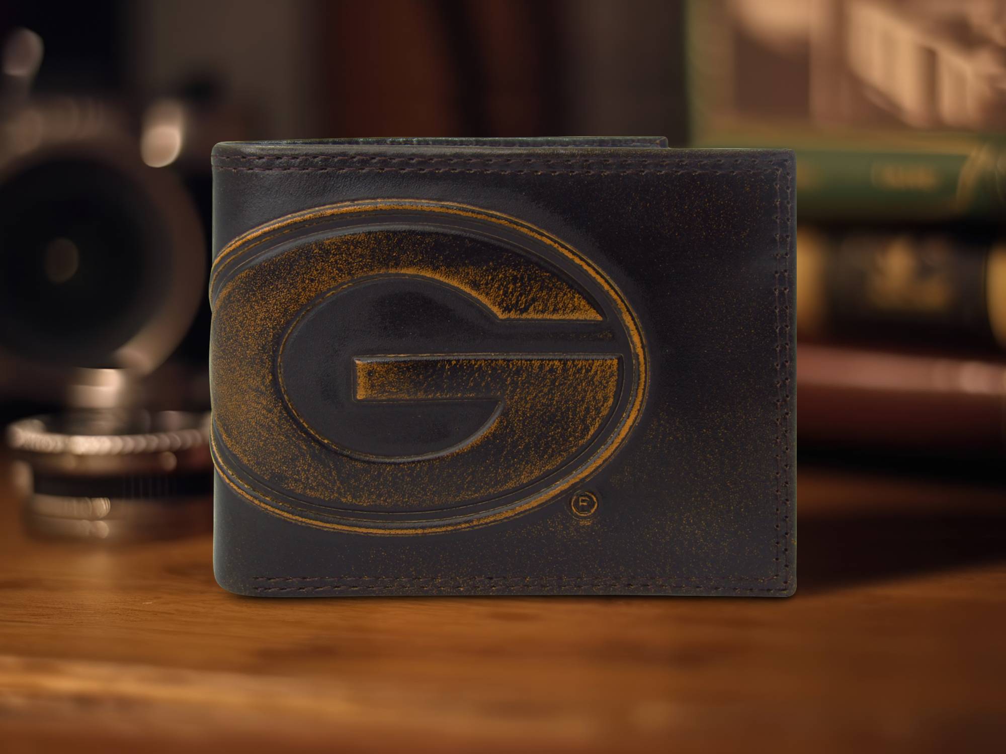 Georgia Bulldogs Burnished Leather Bifold Wallet