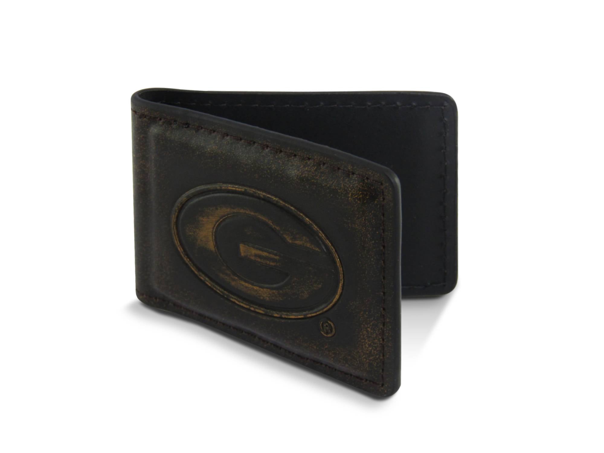 Georgia Bulldogs Burnished Leather Money Clip