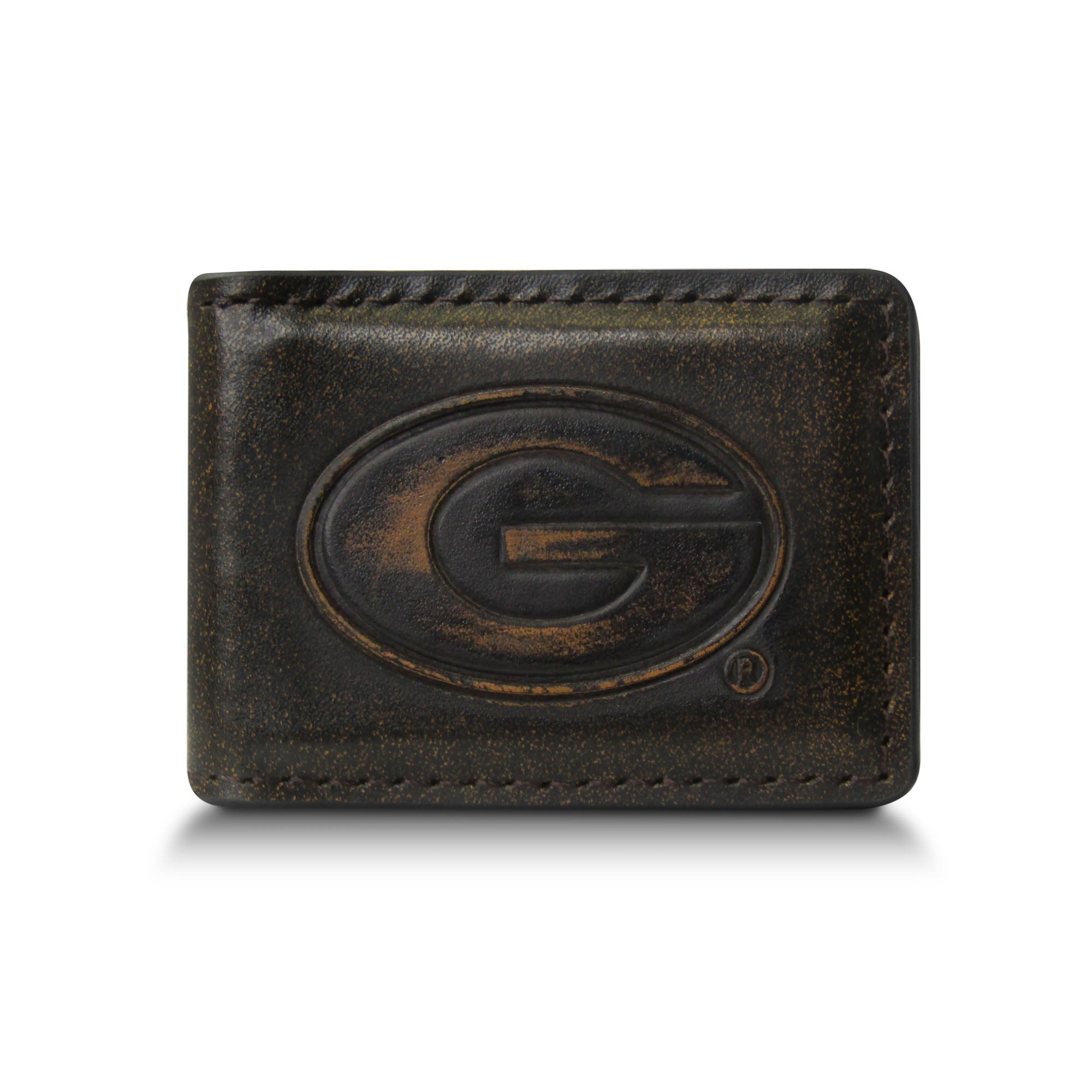 Georgia Bulldogs Burnished Leather Money Clip