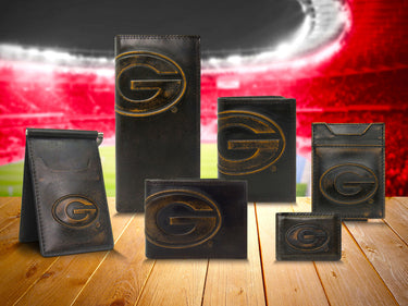 Georgia Bulldogs Burnished Leather Trifold Wallet