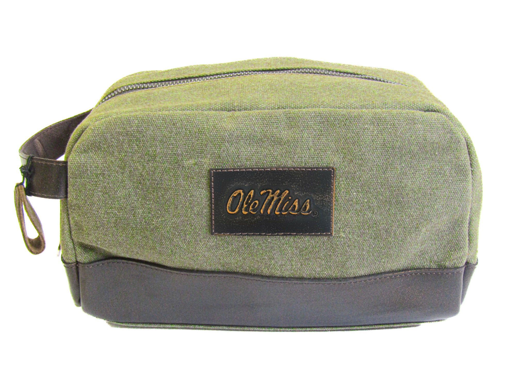 Ole Miss Rebels Waxed Canvas Toiletry Dopp Bag