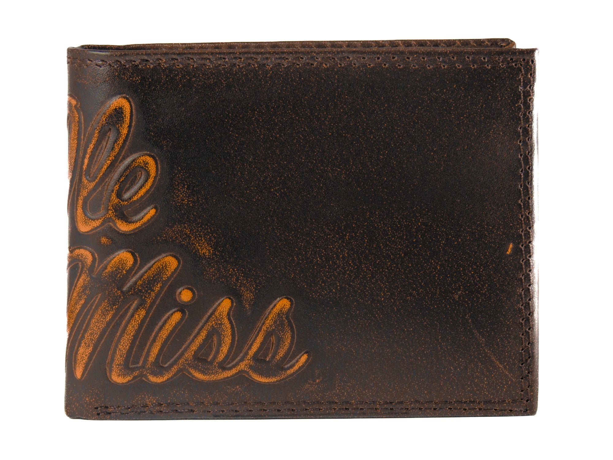 Ole Miss Rebels Burnished Leather Bifold Wallet