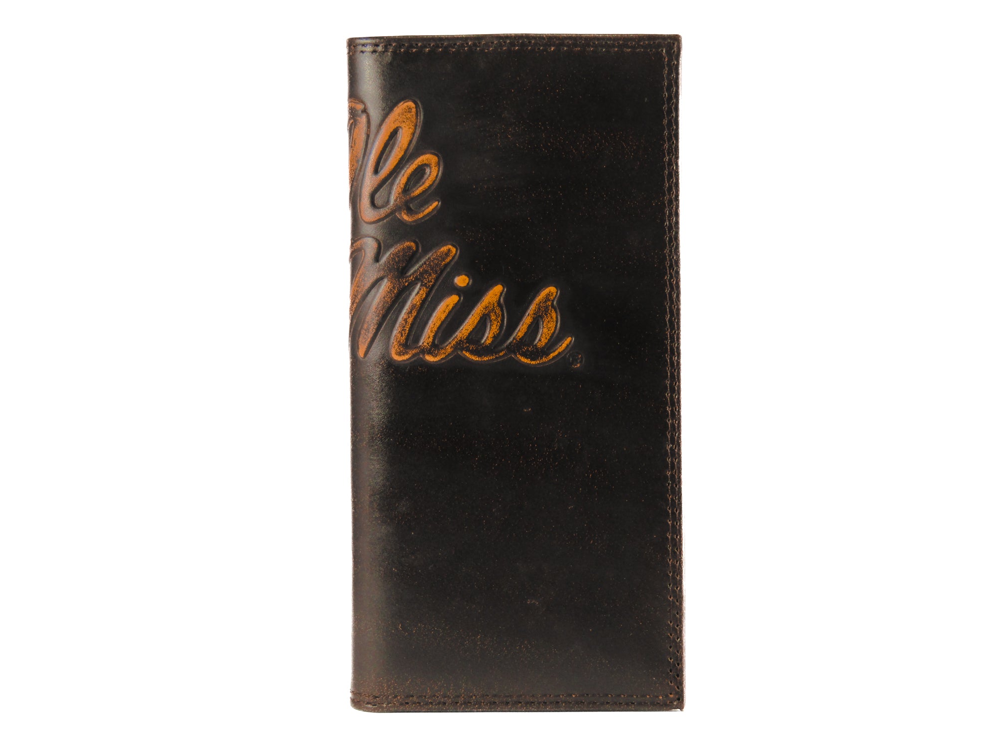 Ole Miss Rebels Burnished Leather Secretary Wallet