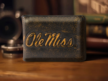 Ole Miss Rebels Burnished Leather Money Clip