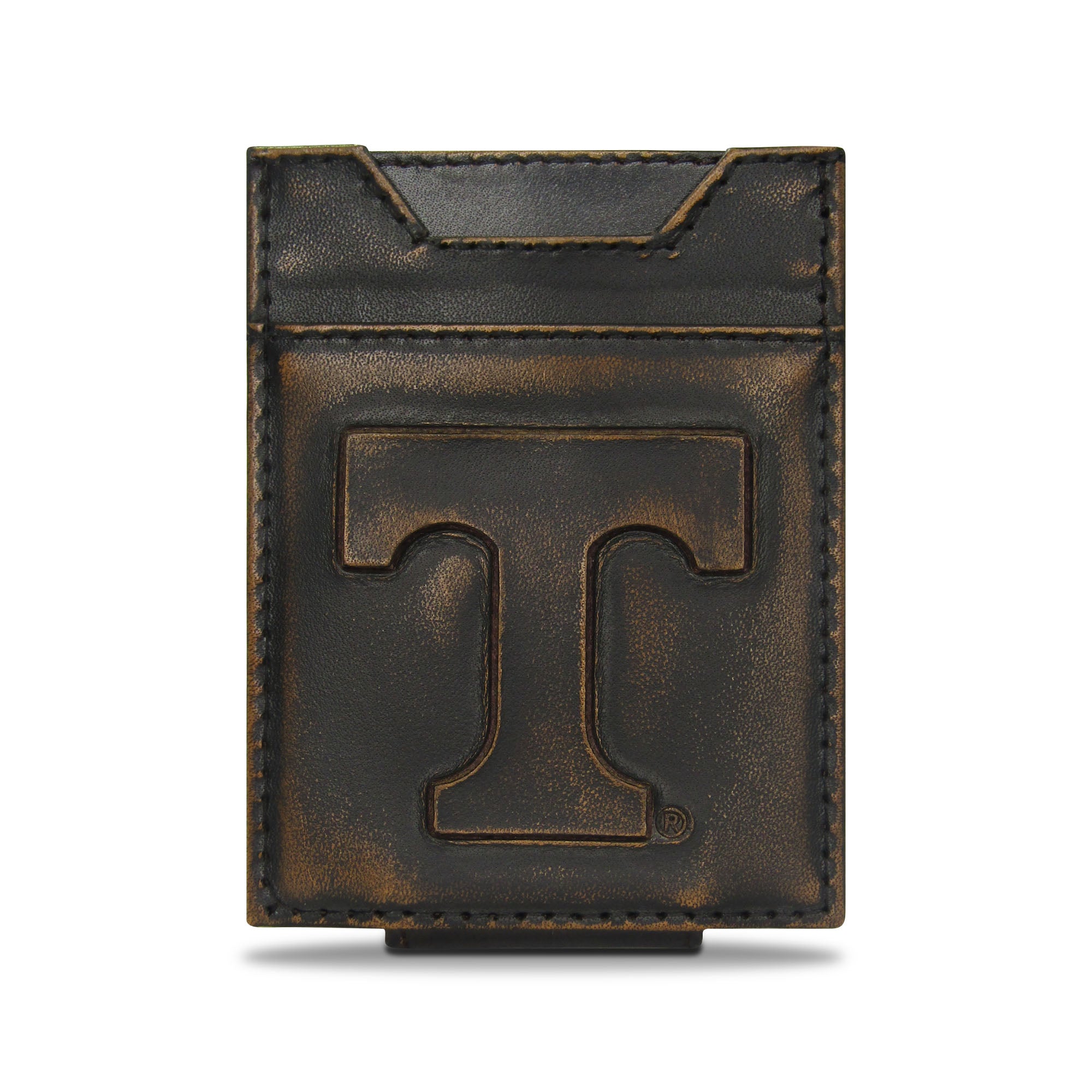 Tennessee Vols Burnished Leather Magnetic Front Pocket Wallet