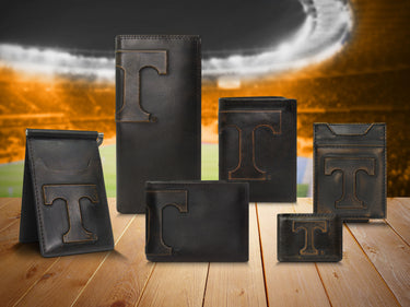 Tennessee Vols Burnished Leather Front Pocket Clip Wallet